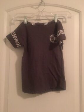 On Fire Girls LOVE Shirt Size 6 Gray White